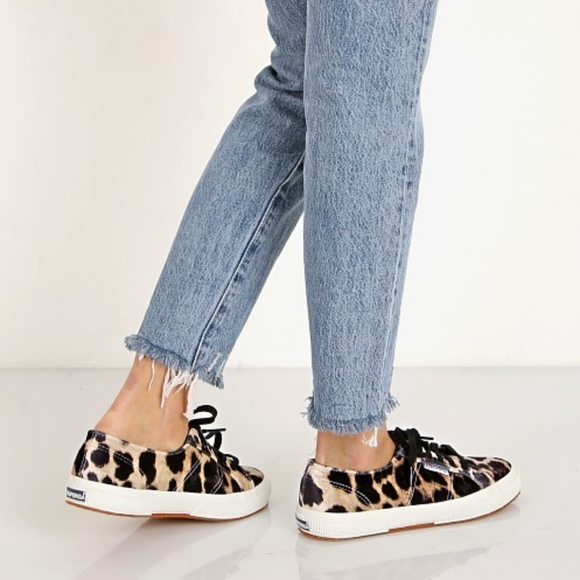 SUPERGA 2750 FANVELVETW Leopard Sneakers Unisex Men's 7 Women's 8.5 - Picture 4 of 11
